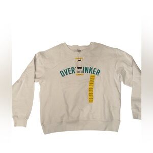 White 'Overthinker' women’s  Sweatshirt